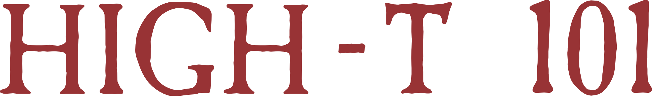 High-T 101